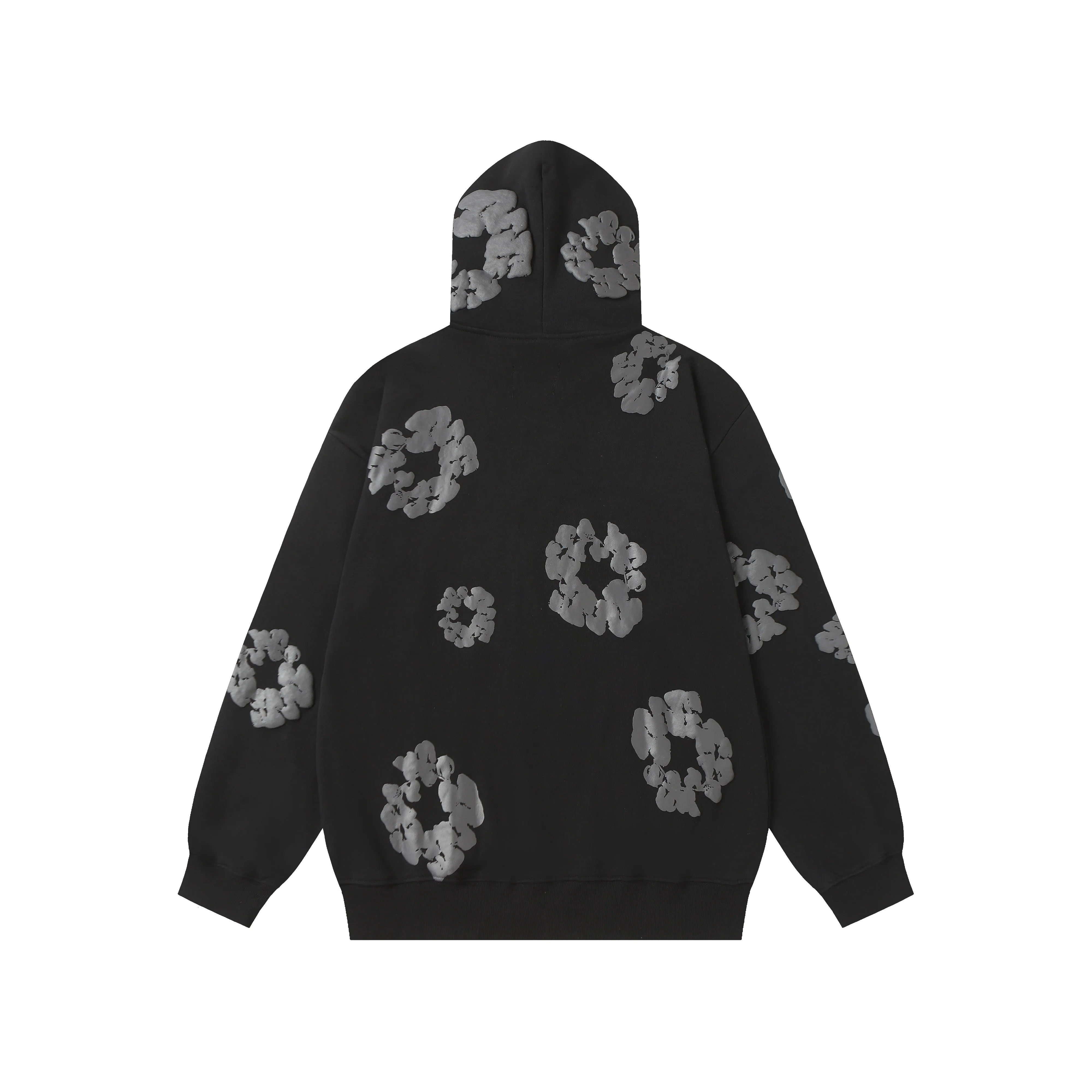 16 colors DENIM TEARS Kapok European and American trendy brand high-quality foam printed hooded sweatshirt jacket. Terry fabric weighs 380 grams. Threads are customized and dyed in the same color. Color Black Gray Blue Green Royal Blue Purple Red Orange Colorful Blue Pink White Sky Blue Brown Carbon Gray Black Gray White White Size S-XL